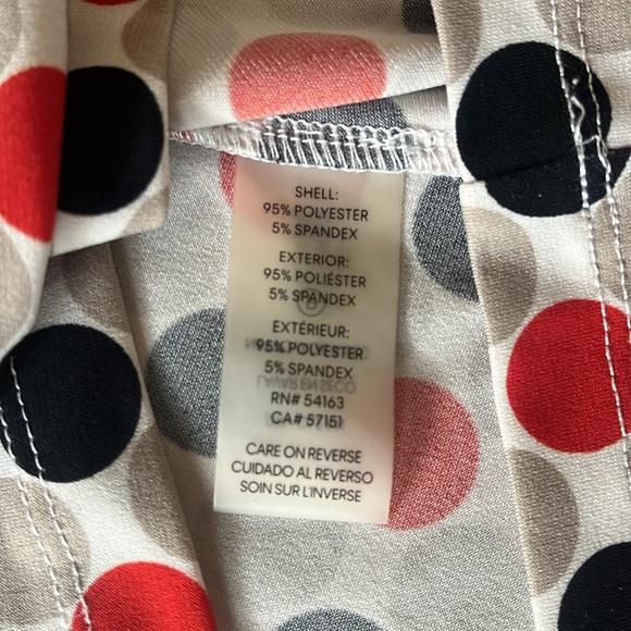 Polka Dot Sleeveless Top - Red, Black, and Cream - Picture 10 of 10